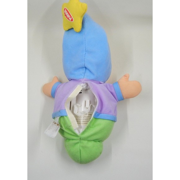 Playskool Glo Worm Plush Lullaby Musical Nightlight Face Blue Green Works 2003 - Picture 3 of 12